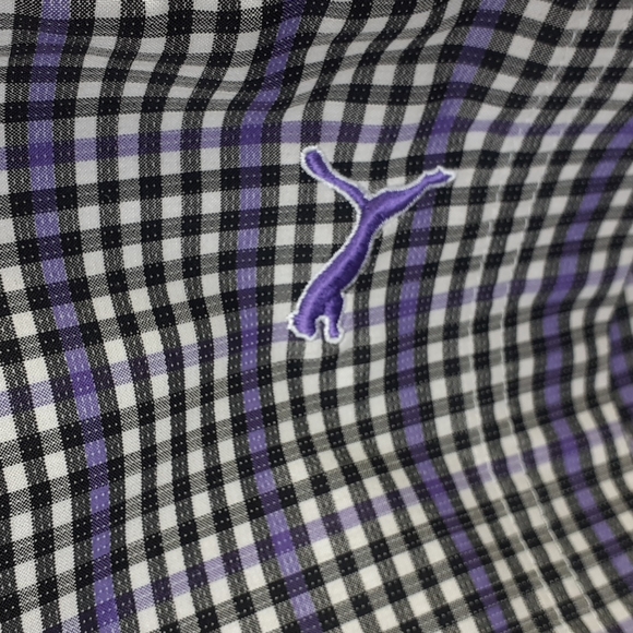 Puma Other - Puma Flat Front Purple Plaid Shorts Sport Life Men's Size W32